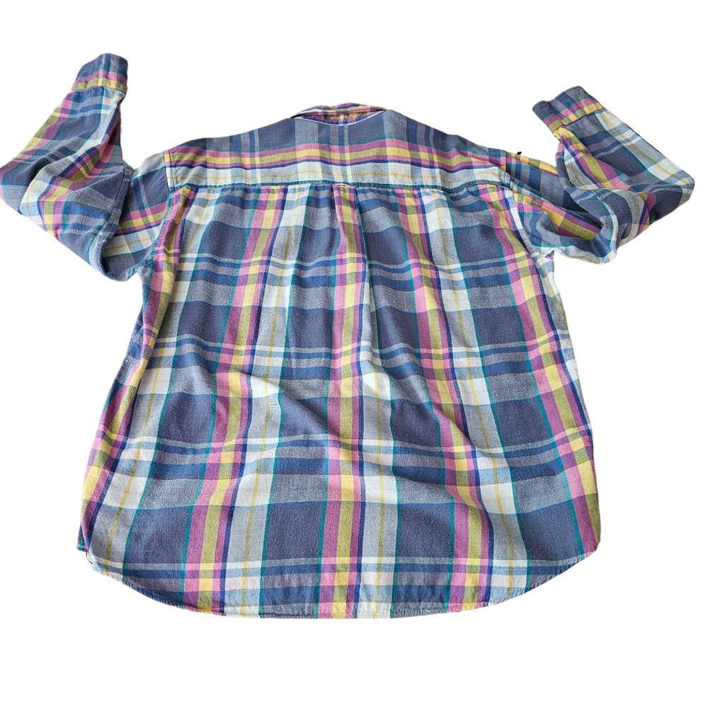 Gant Salty Dog Washed 100% Cotton Plaid Pastel Mens Buttondown XL - Picture 2 of 14
